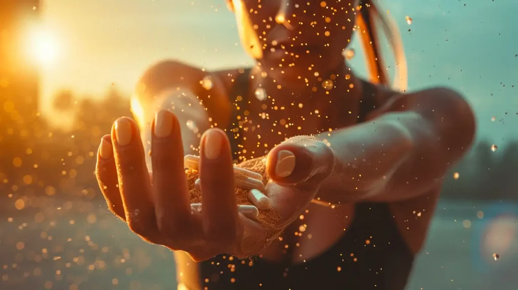 Capsules de Shilajit dans une main