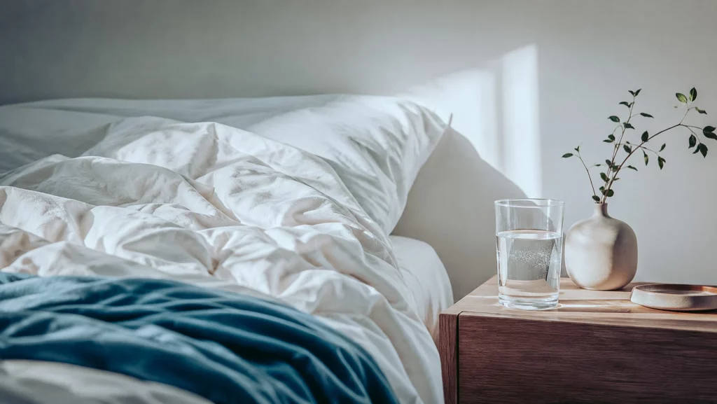 Magnésium et sommeil : chambre calme et repos réparateur au réveil
