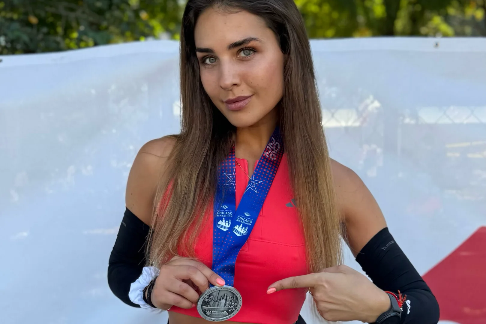 Victoria, athlète DIX, médaille de finisher du Marathon de Chicago 2026